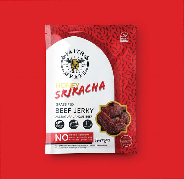 Honey Sriracha Halal Grass Fed Beef Jerky